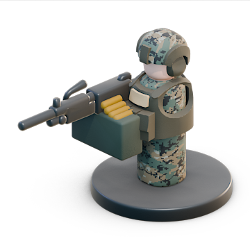 Down Range - USMC M249 Gunner — miniatura 2
