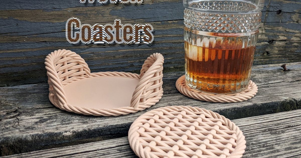 Woven drink online coasters