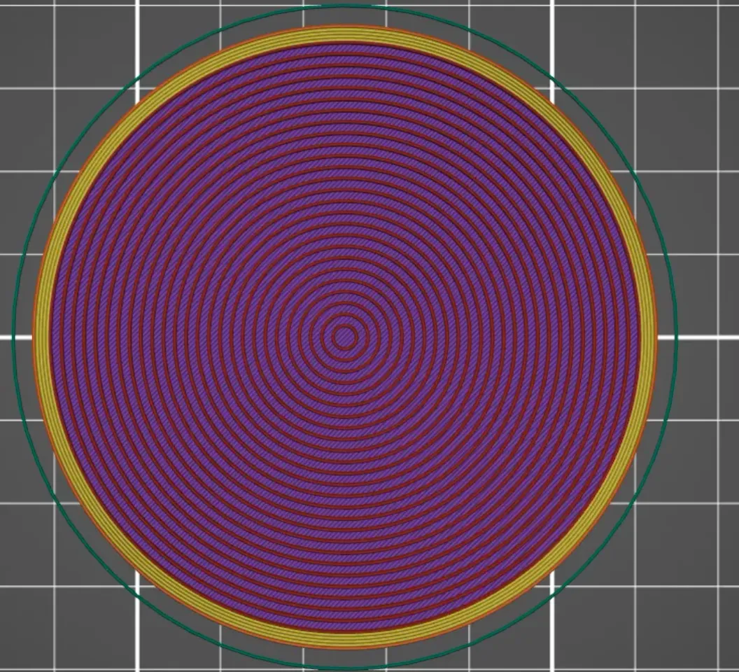 Concentric Infill Coaster Diameter 75 mm 5 perimeters by