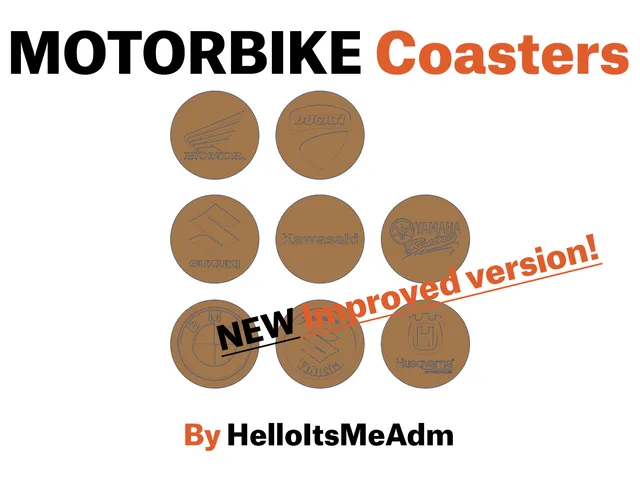Motorbike Coasters (NEW IMPROVED VERSION!)