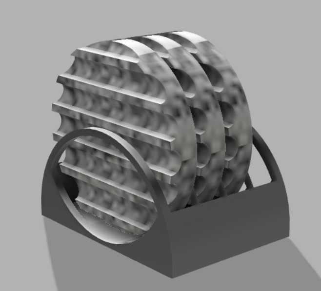 Fluted Coasters and Stand