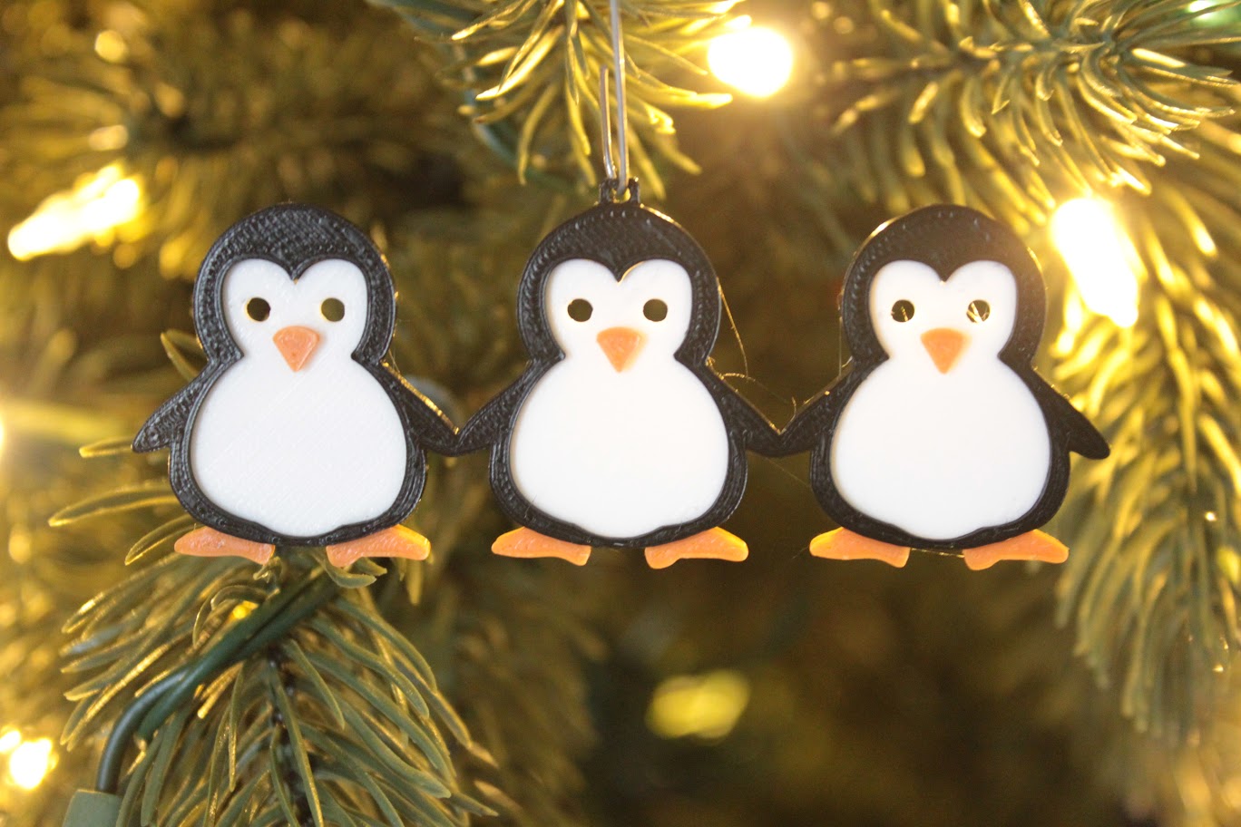 Penguin Triple Ornament