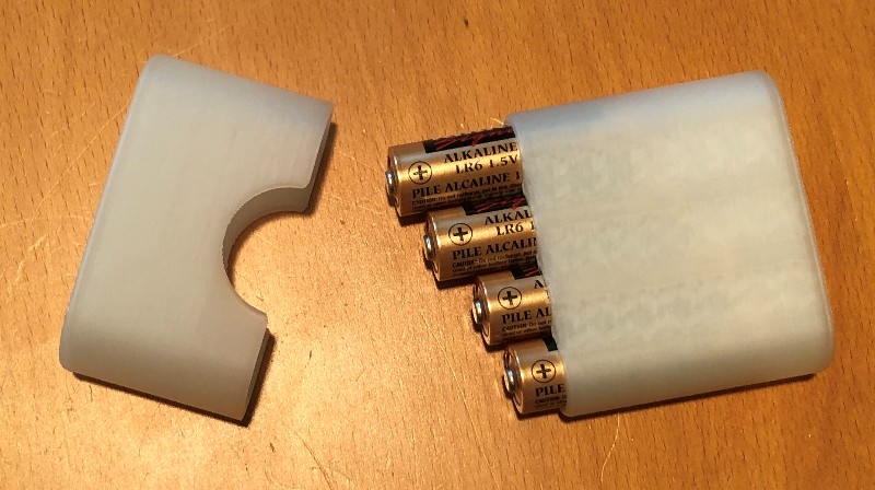 AA Battery Box for four AA Batteries
