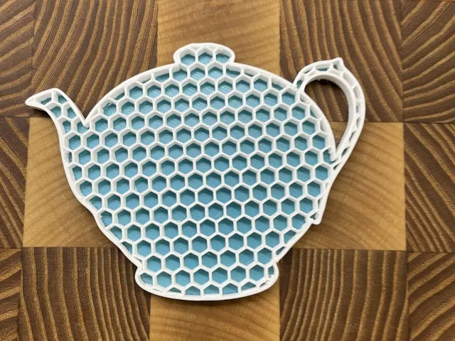 Teapot Coaster w Honeycomb Infill