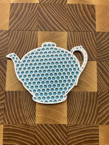 Teapot Coaster w Honeycomb Infill