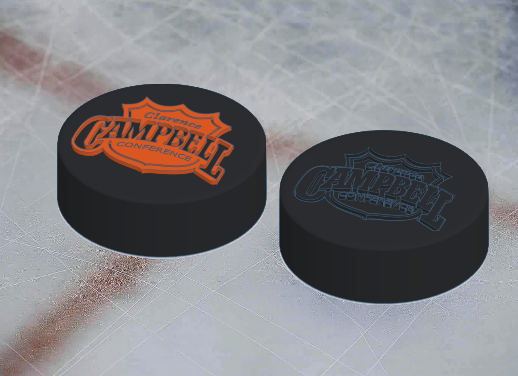 Campbell Conference Retro NHL Hockey Puck Logo