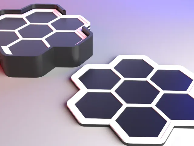 Honeycomb Hexagon Heat Tile Coaster - Recessed Hexagons