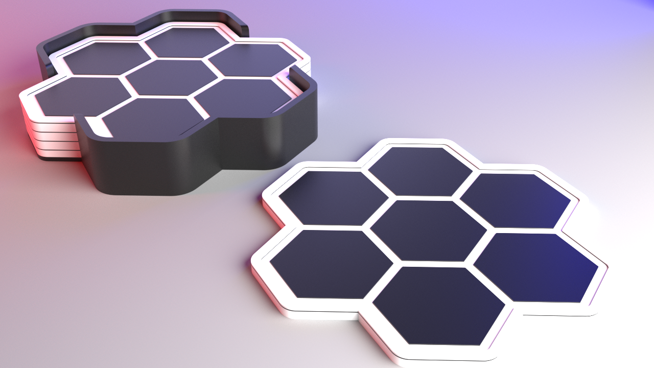 Honeycomb Hexagon Heat Tile Coaster - Raised Hexagons