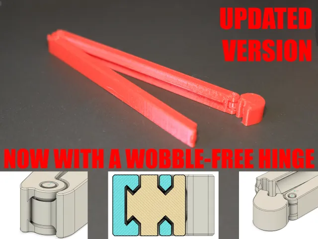 Print-in-Place Bag Clip 2 (Parametric)
