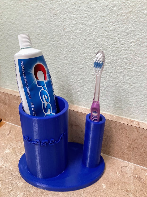 TOOTHBRUSH TOOTHPASTE HOLDER by Freddie's DDDprints Download free STL