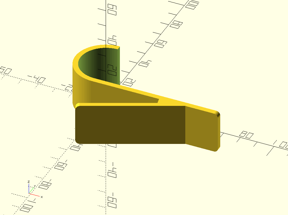 Univerzální háček (Universal hook) - OpenSCAD parametrizable