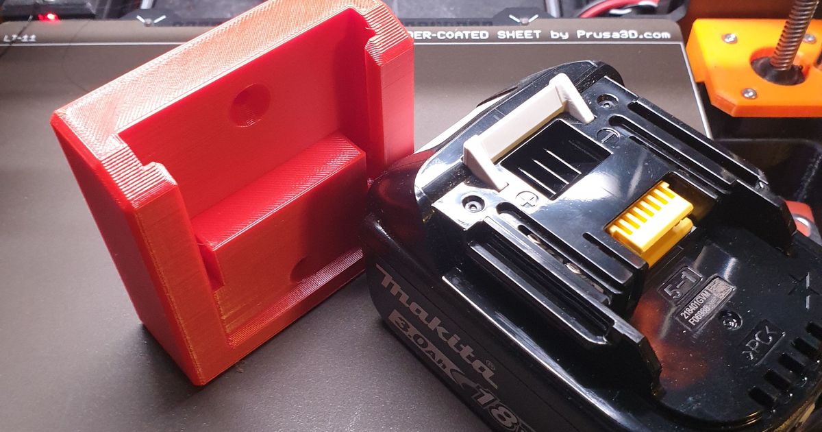 Battery Holder for Makita (wall mounted) by radekrac Download free