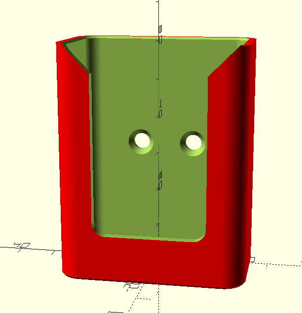 Updated parametric wall holder for remote control
