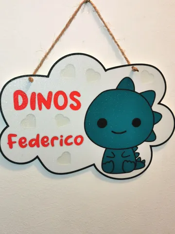 Targhetta Dinos Kawaii