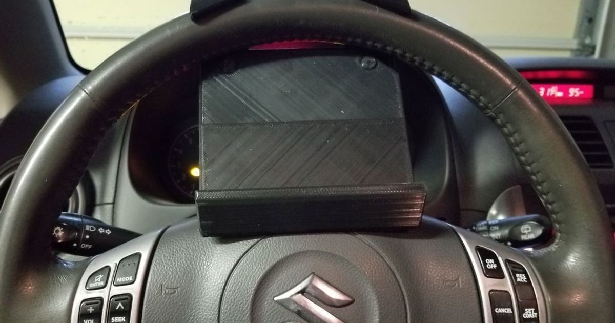 Steering Wheel Phone Holder (remix) by bbaskin Download free STL
