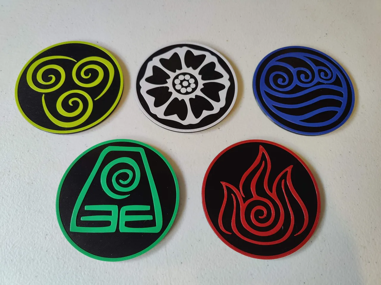 Avatar The Last Airbender Inspired Coasters and Holder by ssenrah