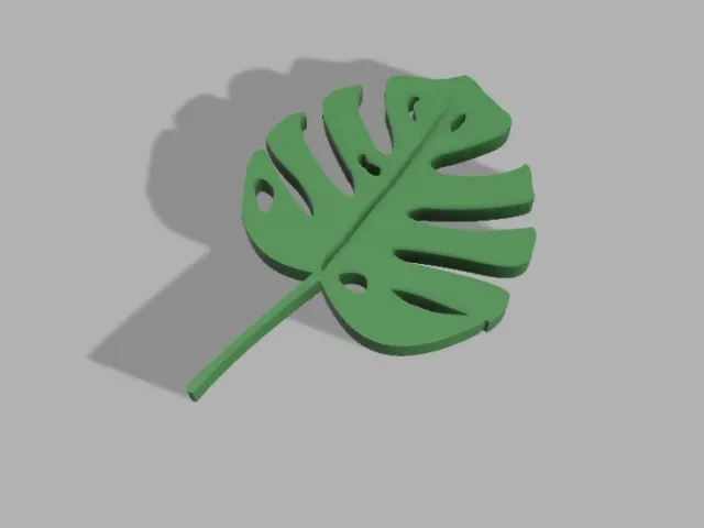 Monstera leaf coaster