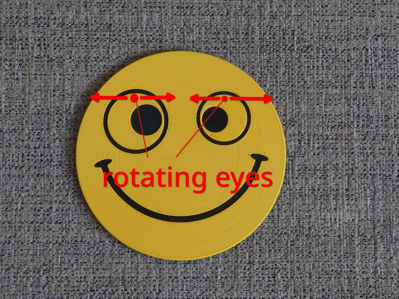 Crazy squint eye rolling smiley coaster