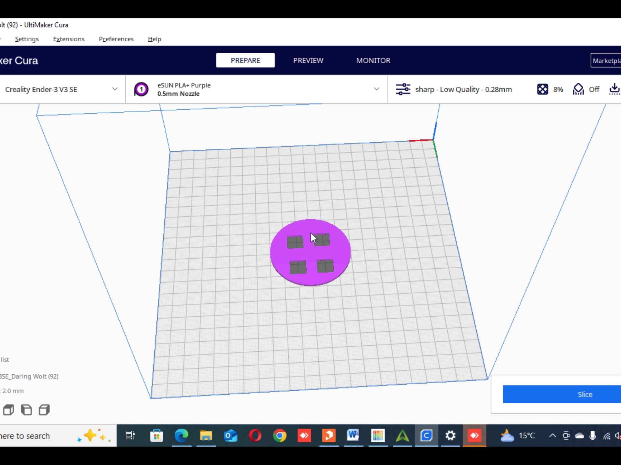 calabartion tool for lazar cutter