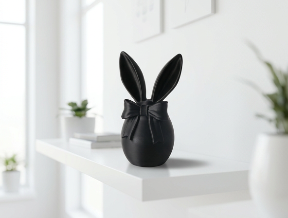 Bunny Ears Egg Sculpture — Modern Spring Decor