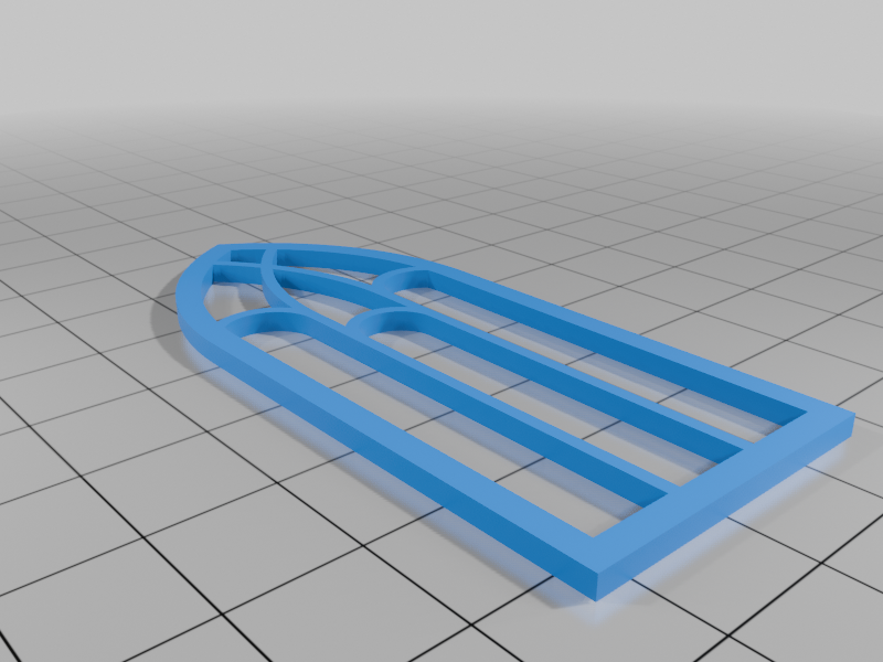 Simple Gothic Window [OpenSCAD] 3D model by Palma3000
