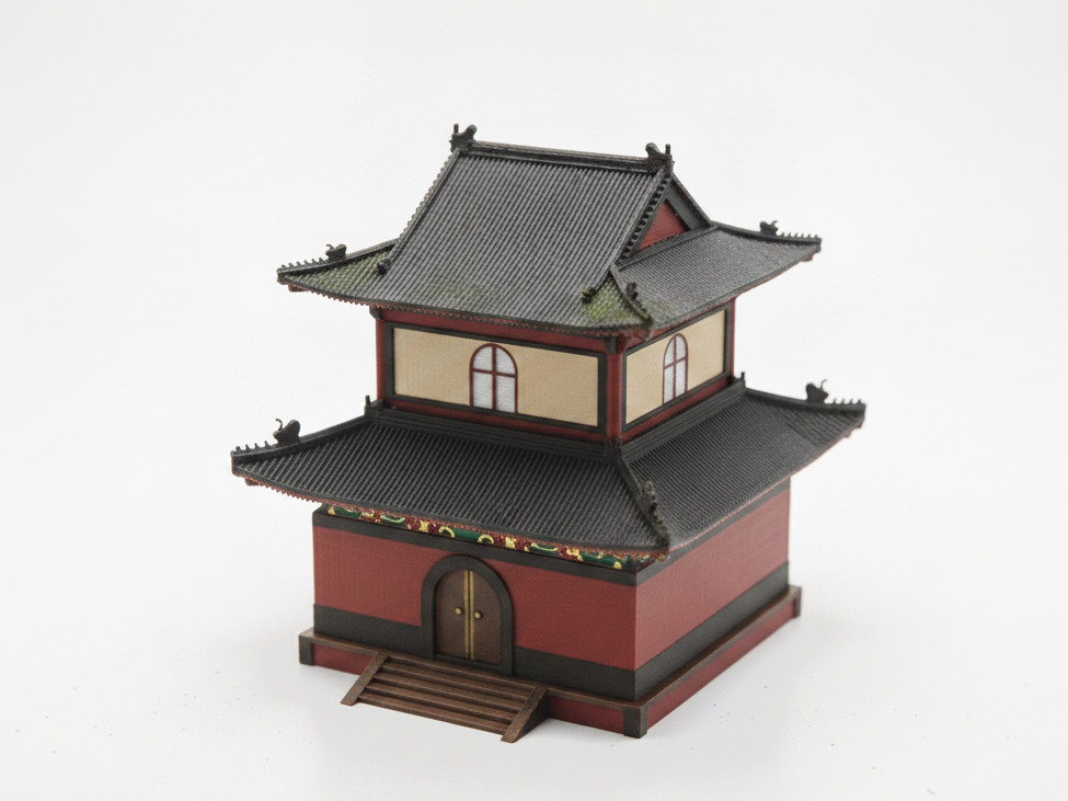 Chinese Temple Pagoda Architecture 3D Printable