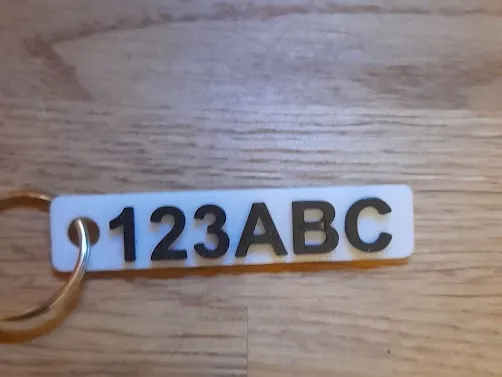 Number plate Keychain blank