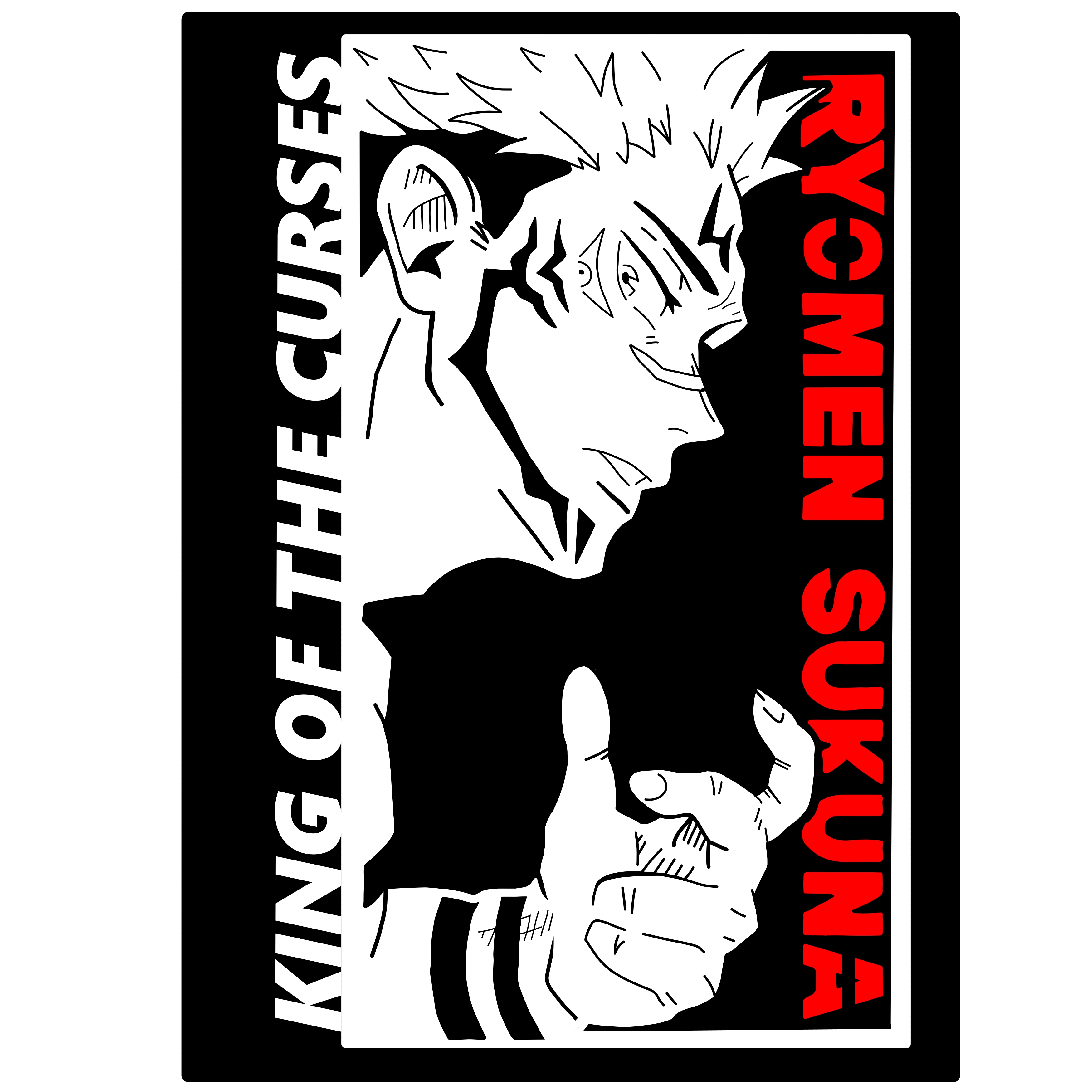 Sukuna 3D Art  | JJK Layered Cut Files | STL DXF | Anime Room Decor