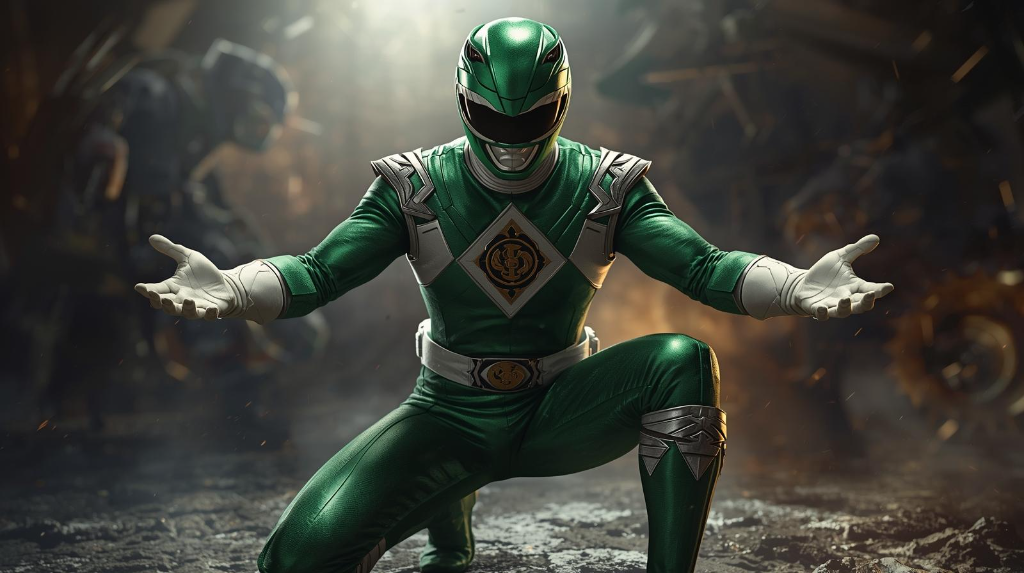 green power ranger Knife stand