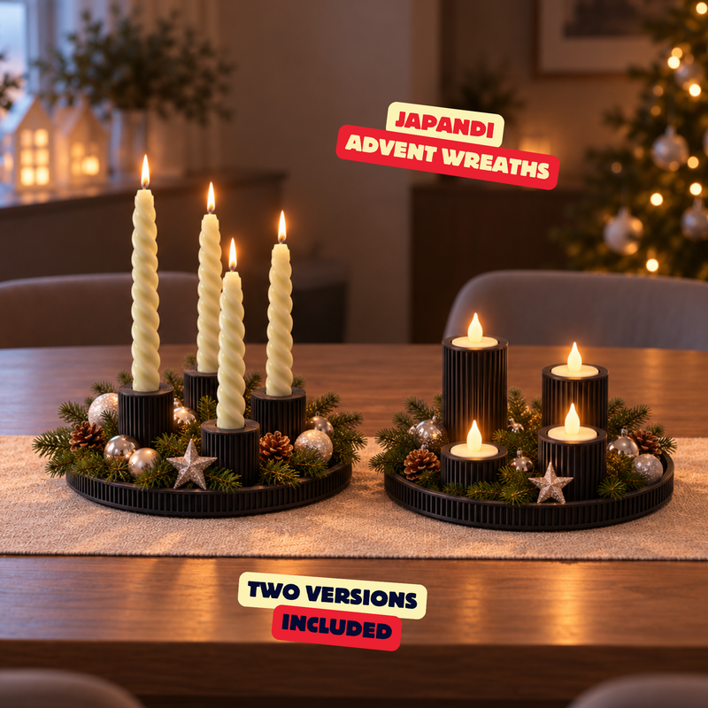 JAPANDI ADVENT WREATHS / MODERN JAPANDI CHRISTMAS DECOR / MODERN ...