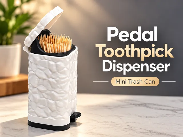 Pedal Toothpick Dispenser | Mini Trash Can