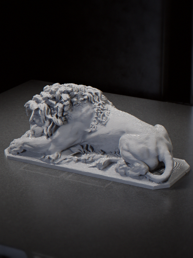 Asparnloewe Lion Sculpture Animal 3D Printable