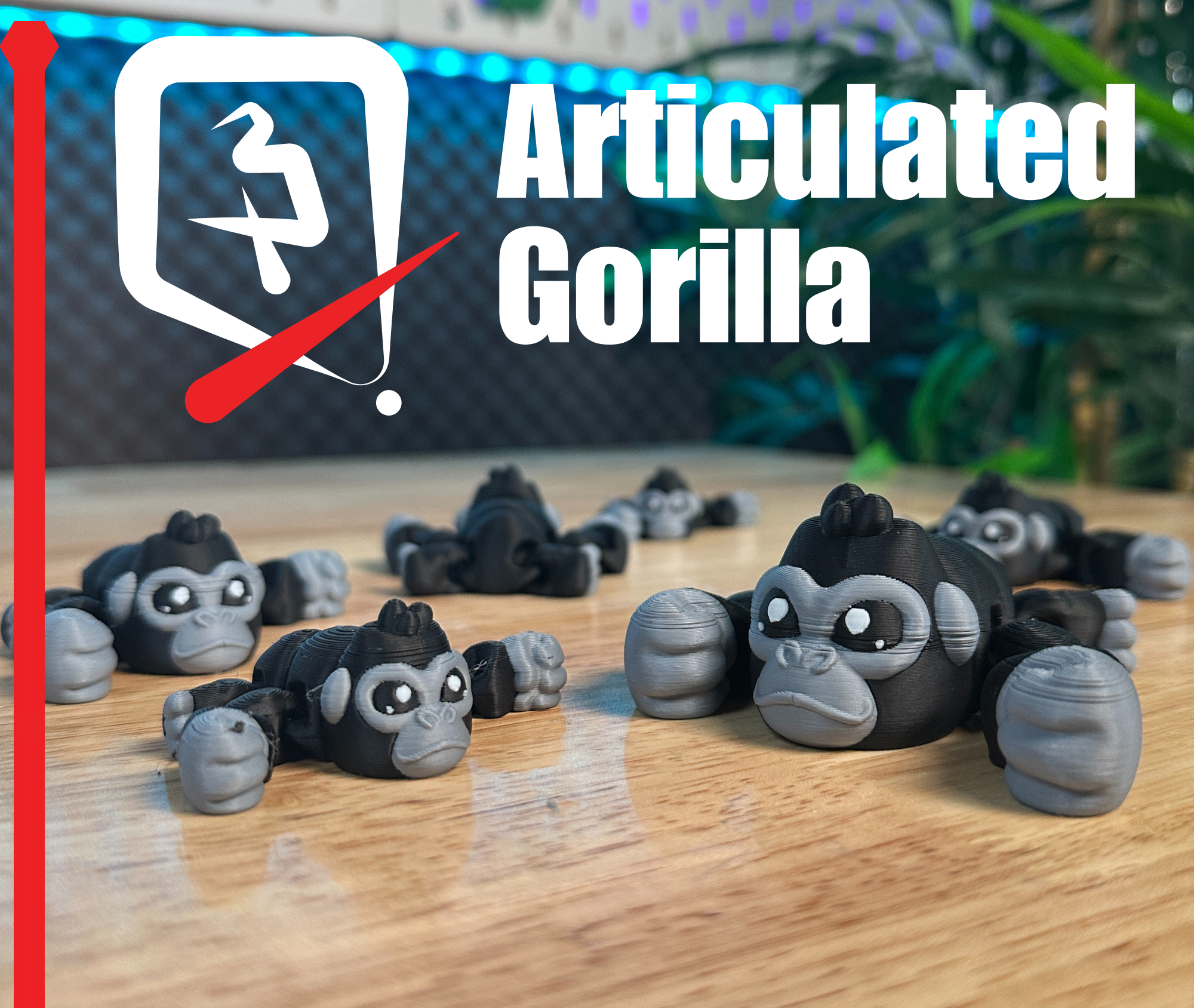 Articulated Gorilla – Jungle Tough, Desk Ready