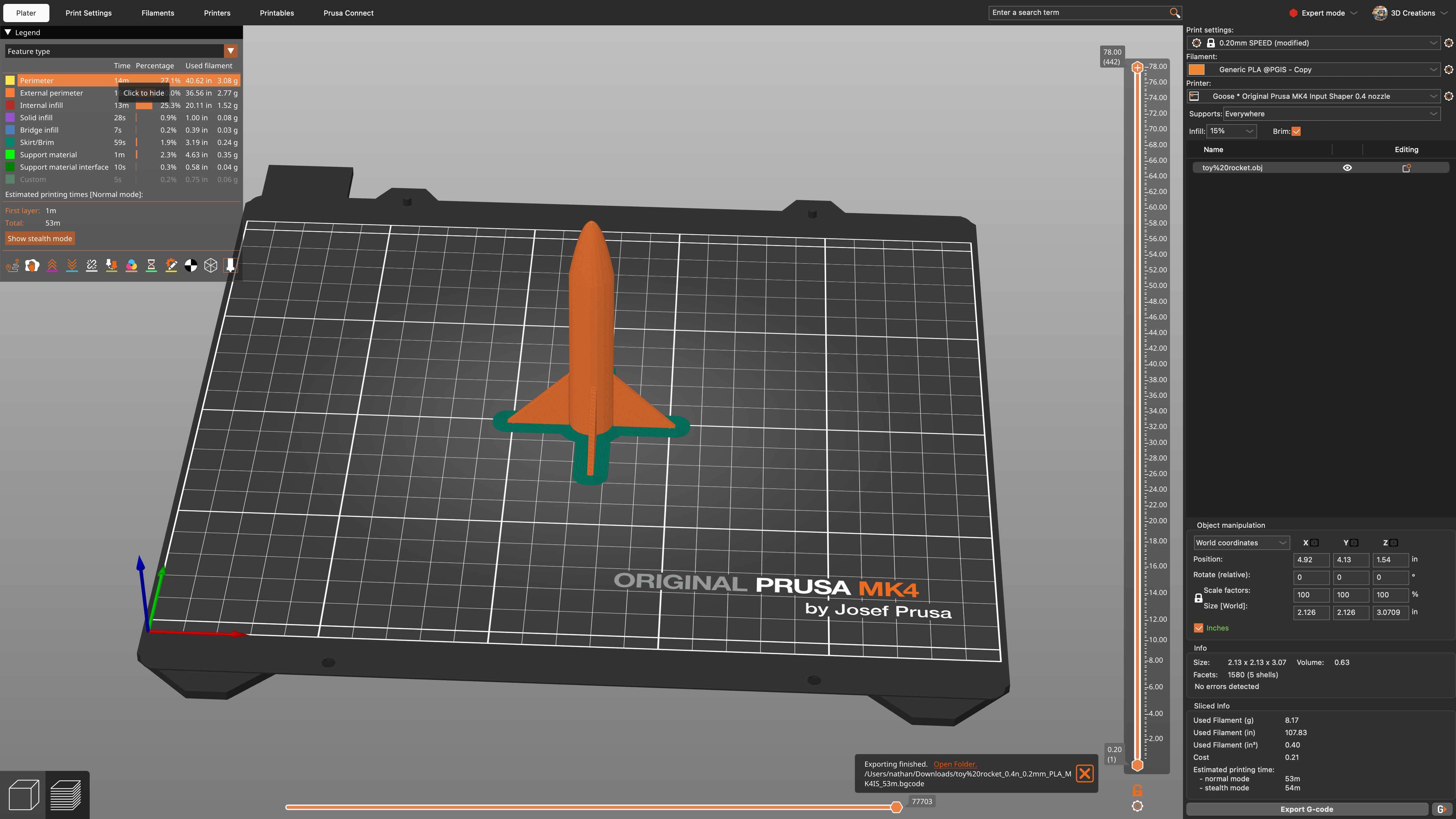 Toy rocket