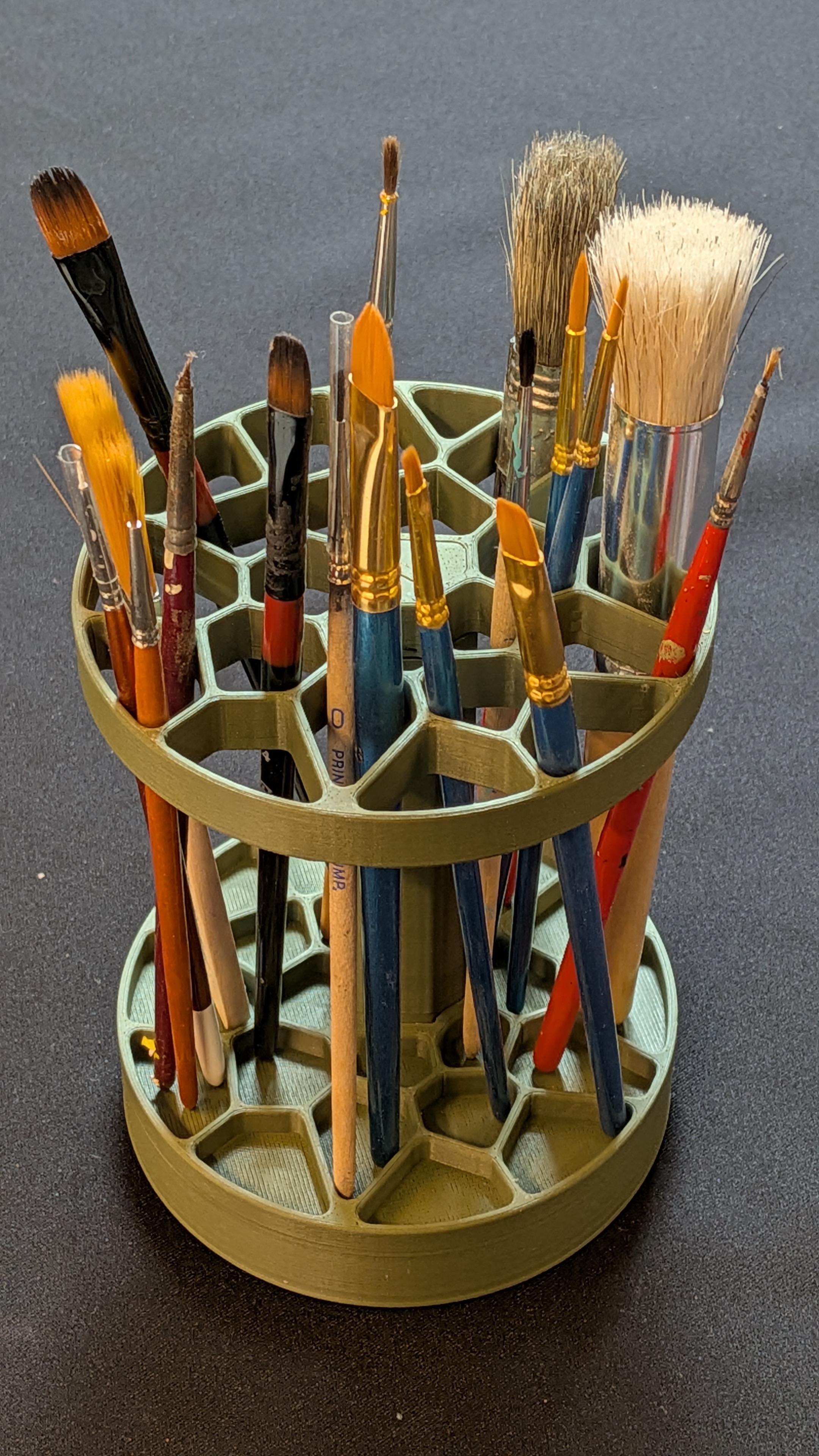 Weighted paint brush stand