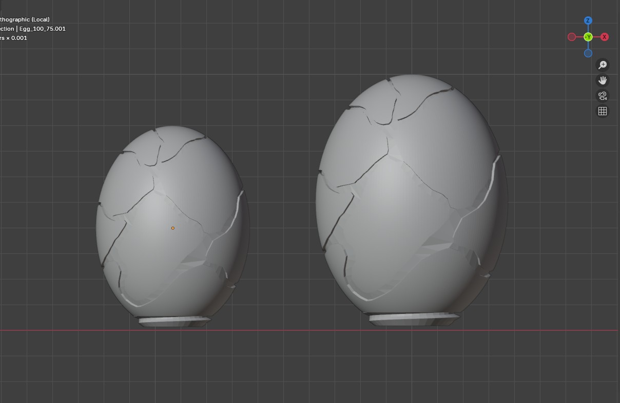 Miniatura 6 do modelo 3D Kintsugi Easter Eggs with Threaded Stand (no glue)
