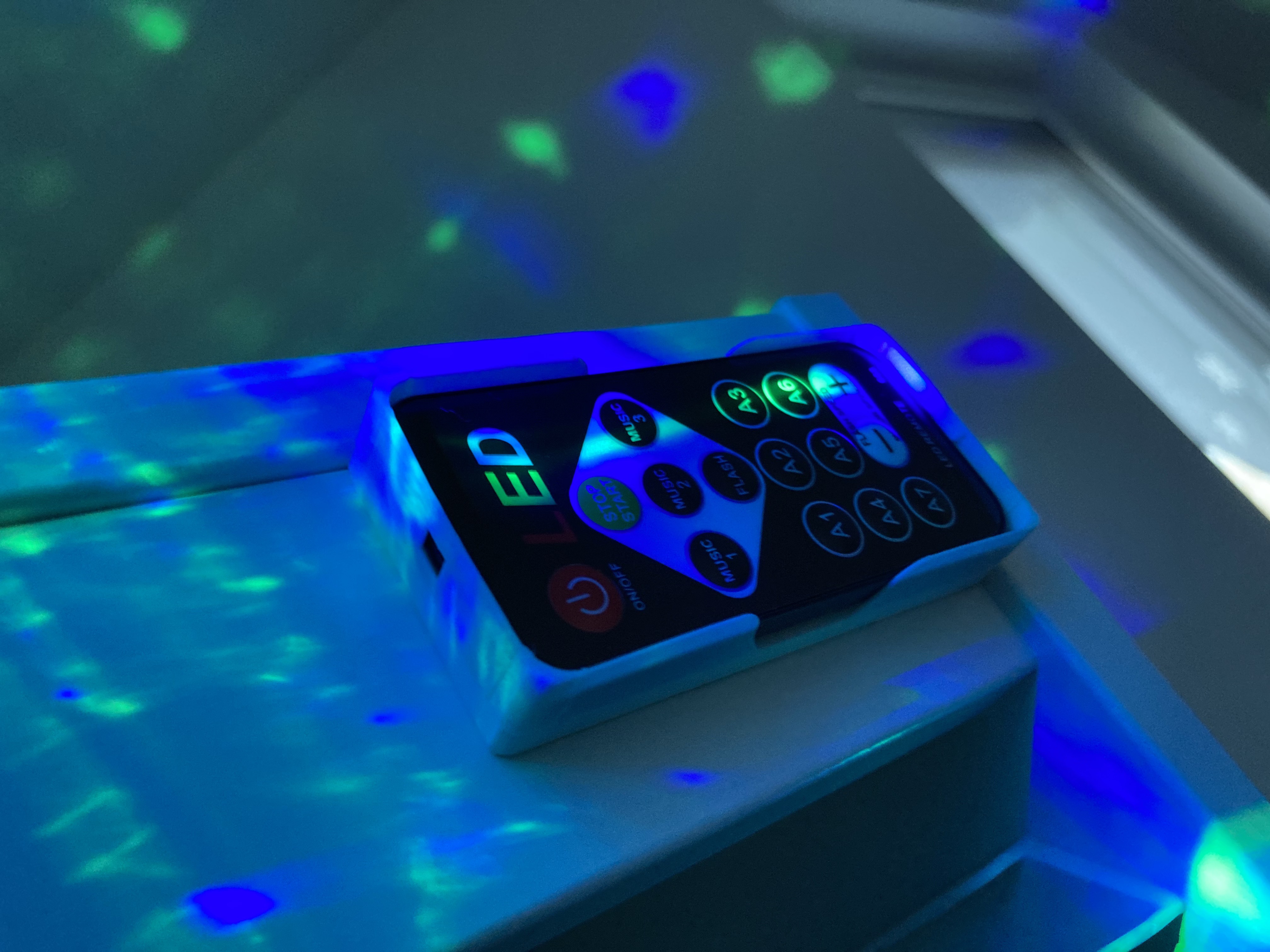 LED Remote Holder with IR hole