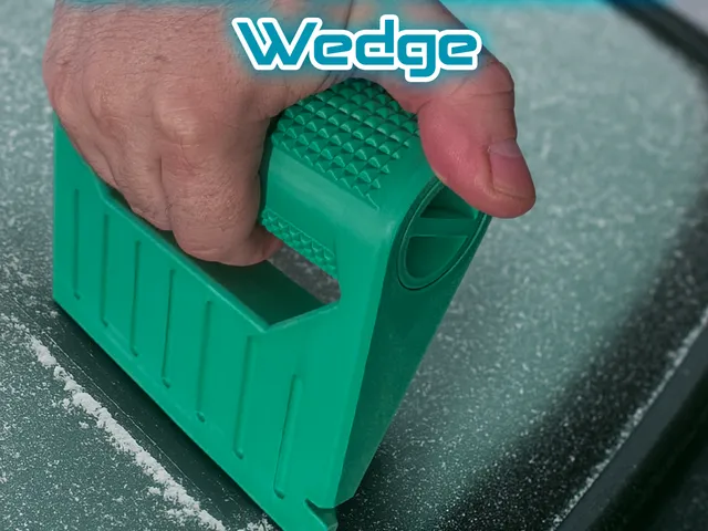 Winter Windshield Wedge Ice & Snow Scraper Tool with Storage