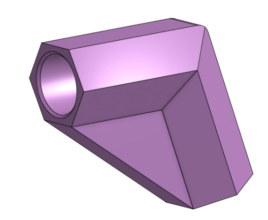 Hexagonal Corner Connector x2 108deg for PCV Tubing