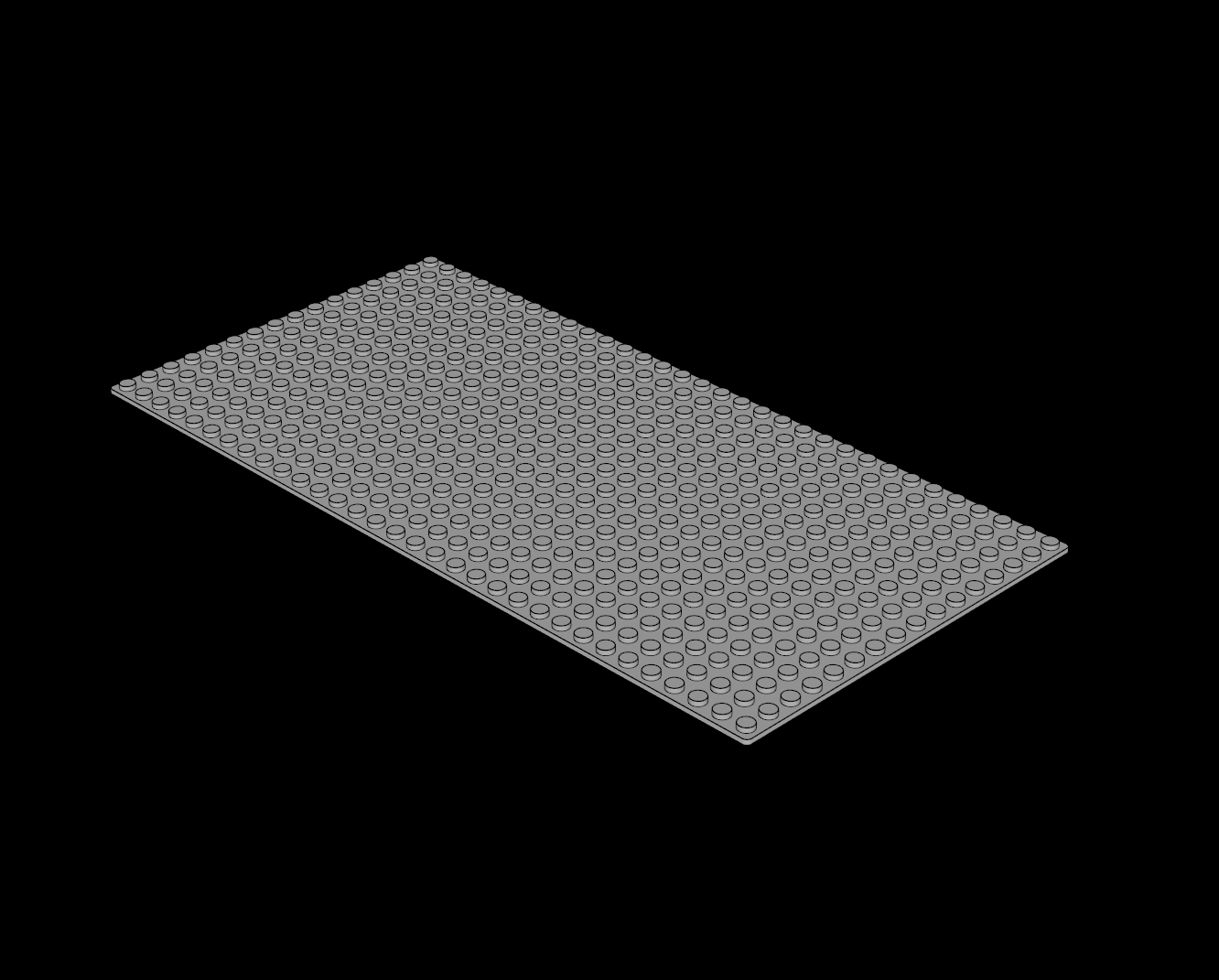 Lego Compatible (3857.dat) Baseplate 16 x 32 with Square Corners