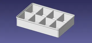 2x3 units, half height, 2x4 grid Stackable Insertbox