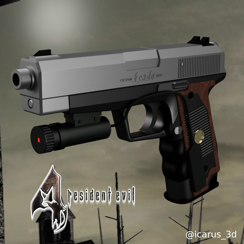 Leon S.Kennedy＇s Original Pistol from Resident Evil 4 by Icarus3D ...