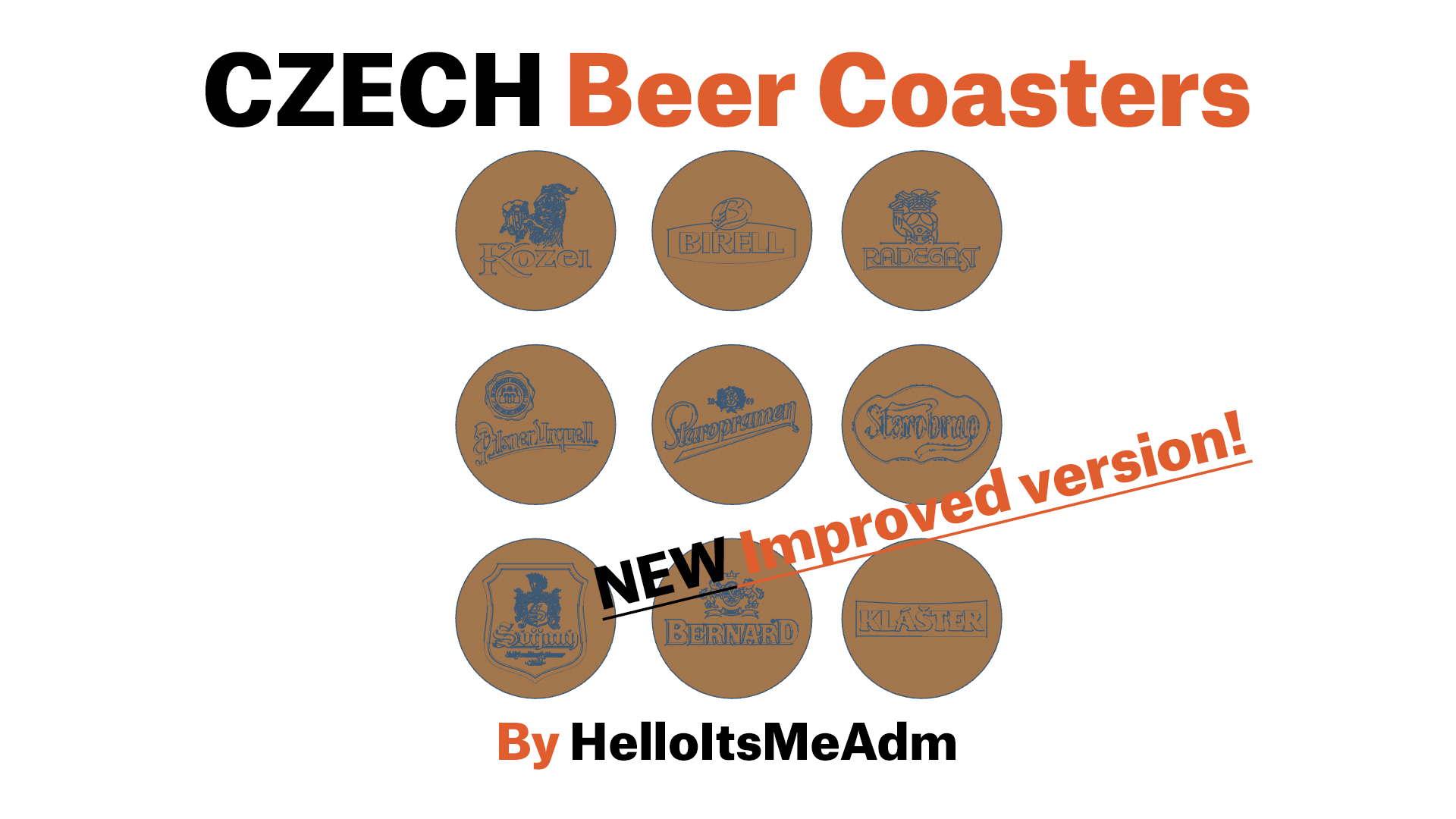 Czech Beer Coasters (NEW IMPROVED VERSION!)