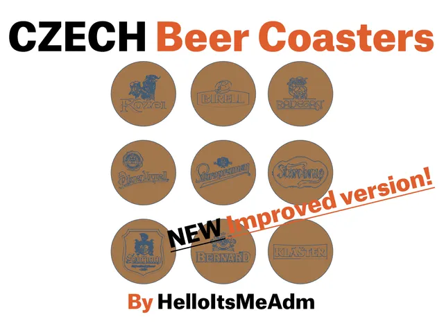 Czech Beer Coasters (NEW IMPROVED VERSION!)