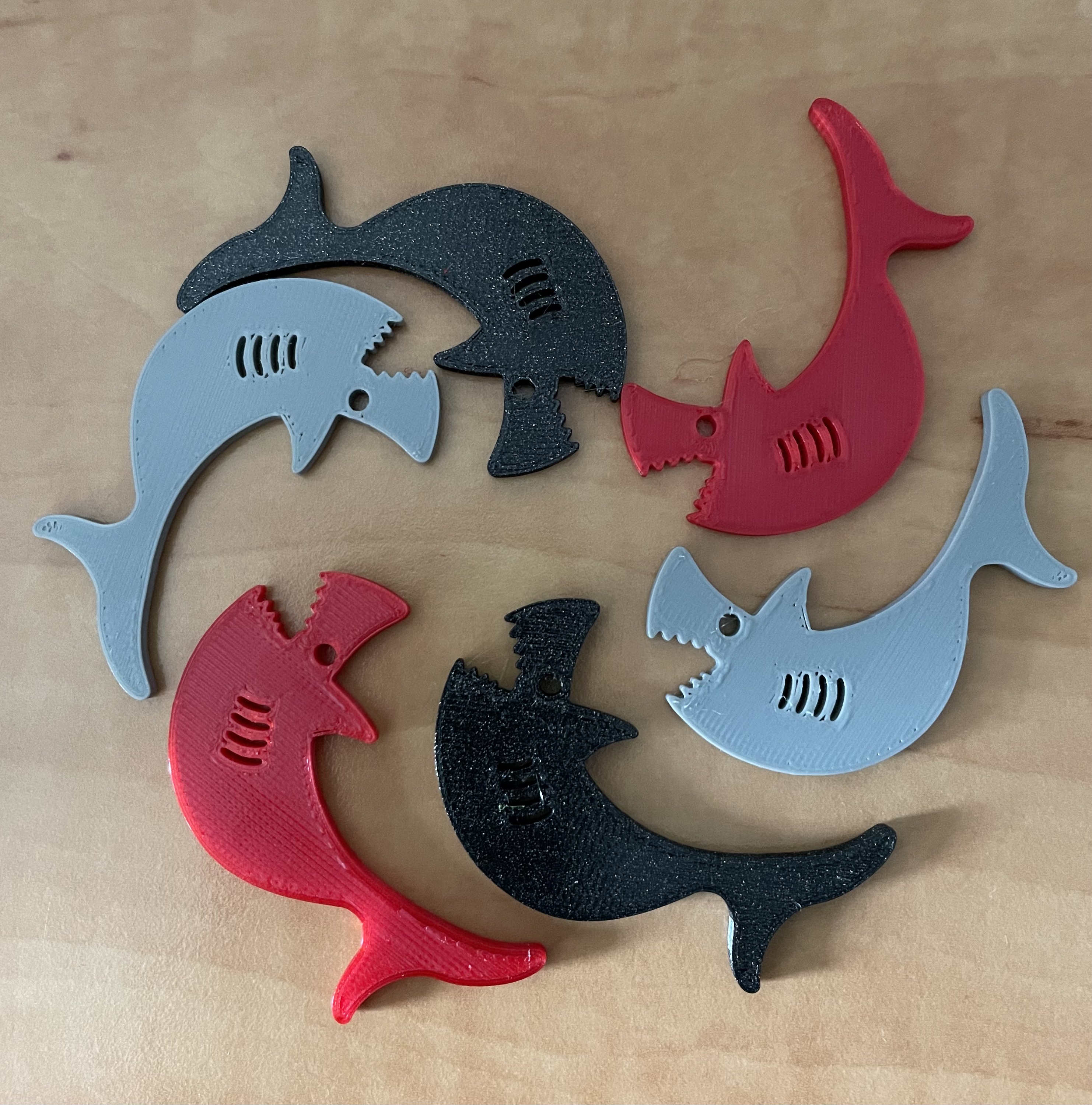 Miniatura 4 do modelo 3D Puzzle Shark Coaster