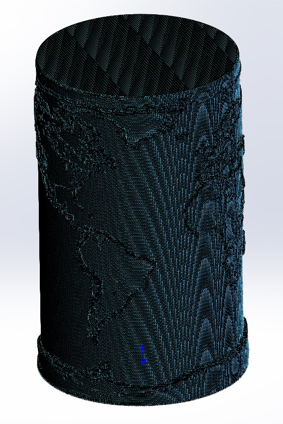 Globe 3D Textured Vase
