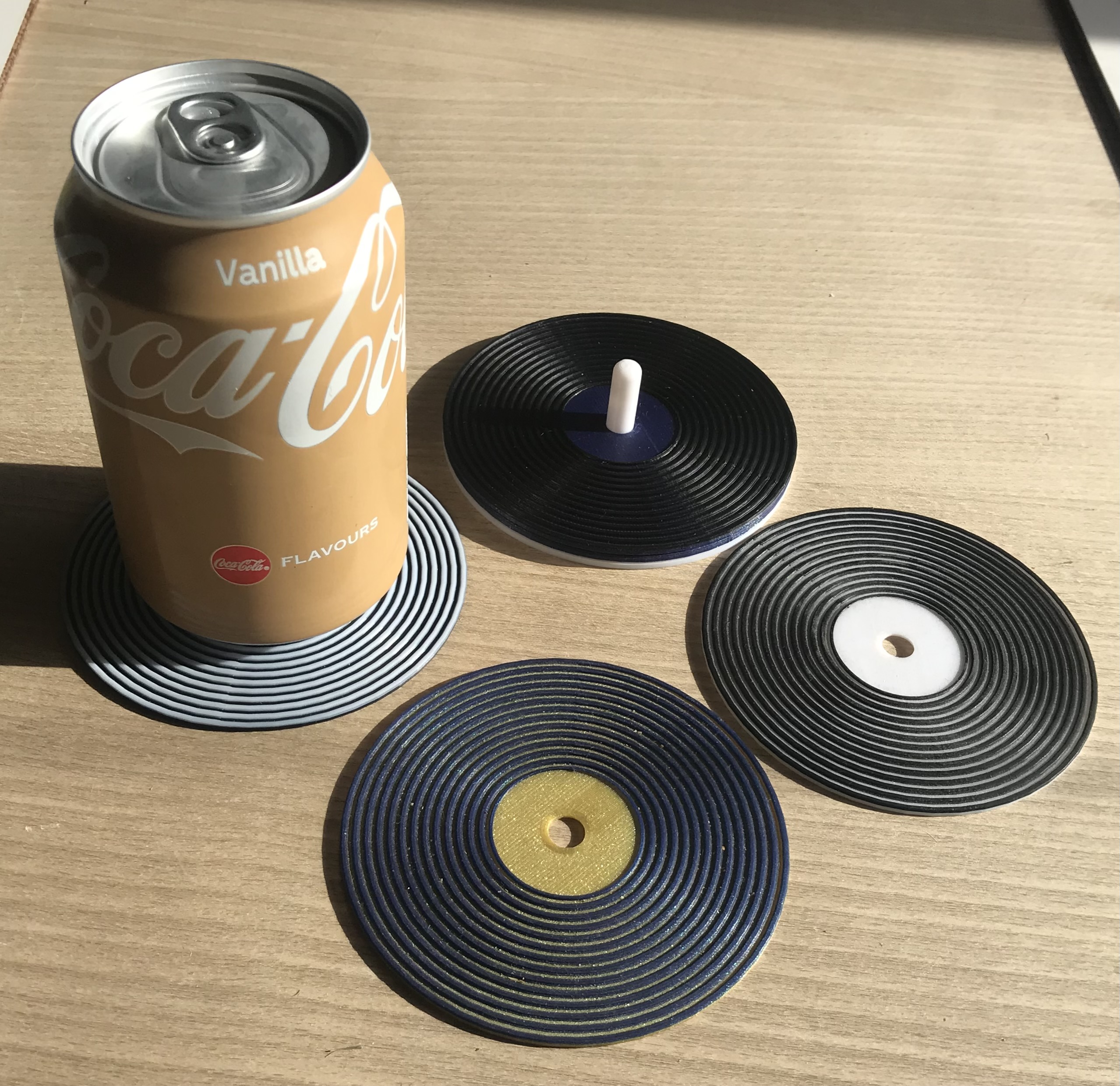 Coasters with Vinyl Record look