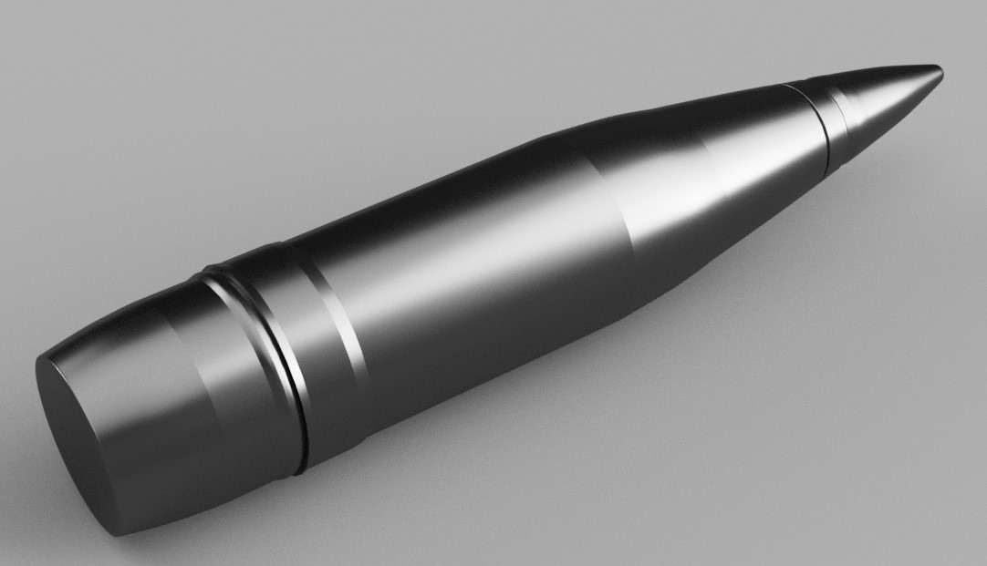 127 mm naval gun shell by bossed.nl Download free STL model