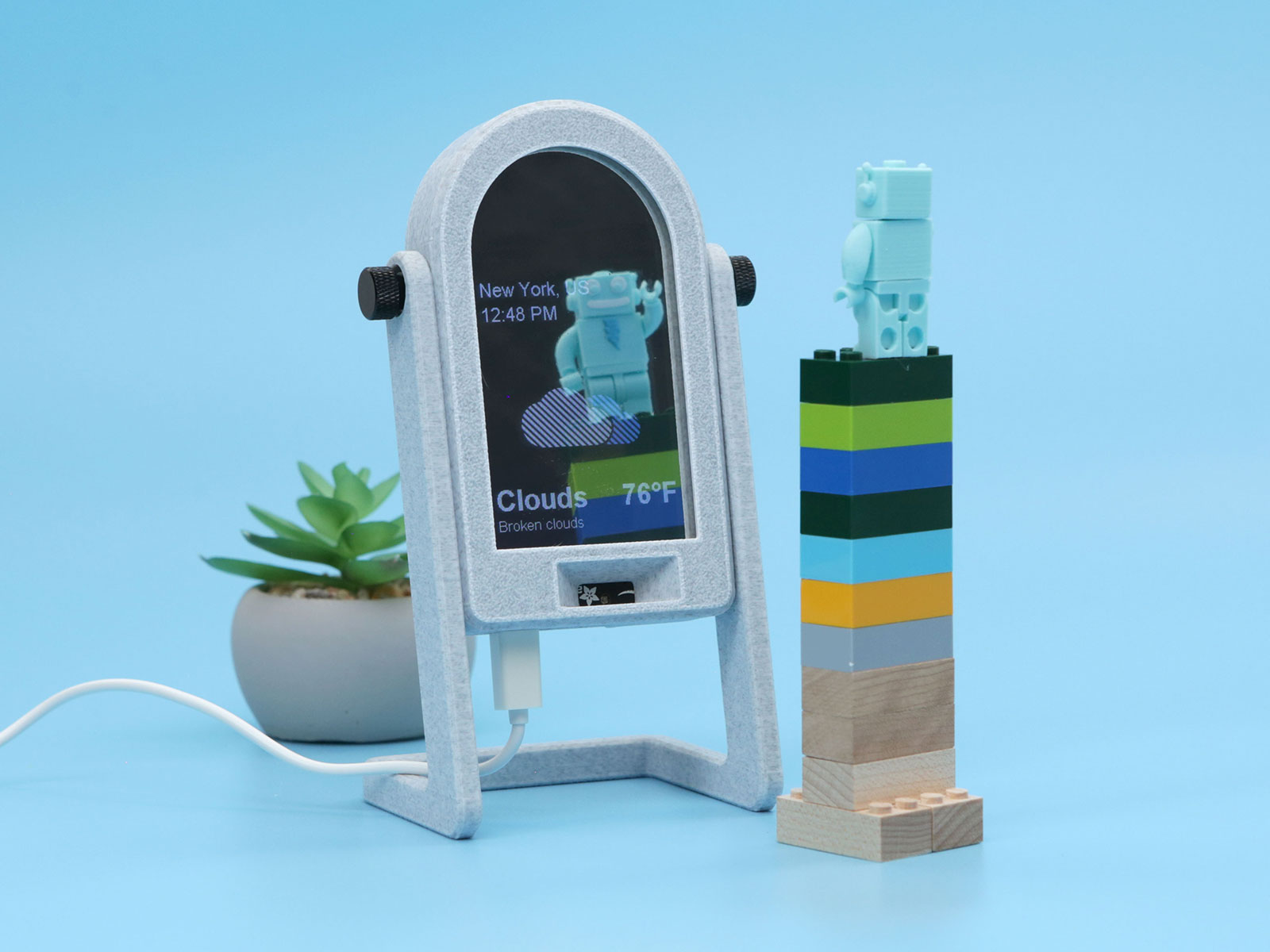 Mini Smart Mirror Weather Display