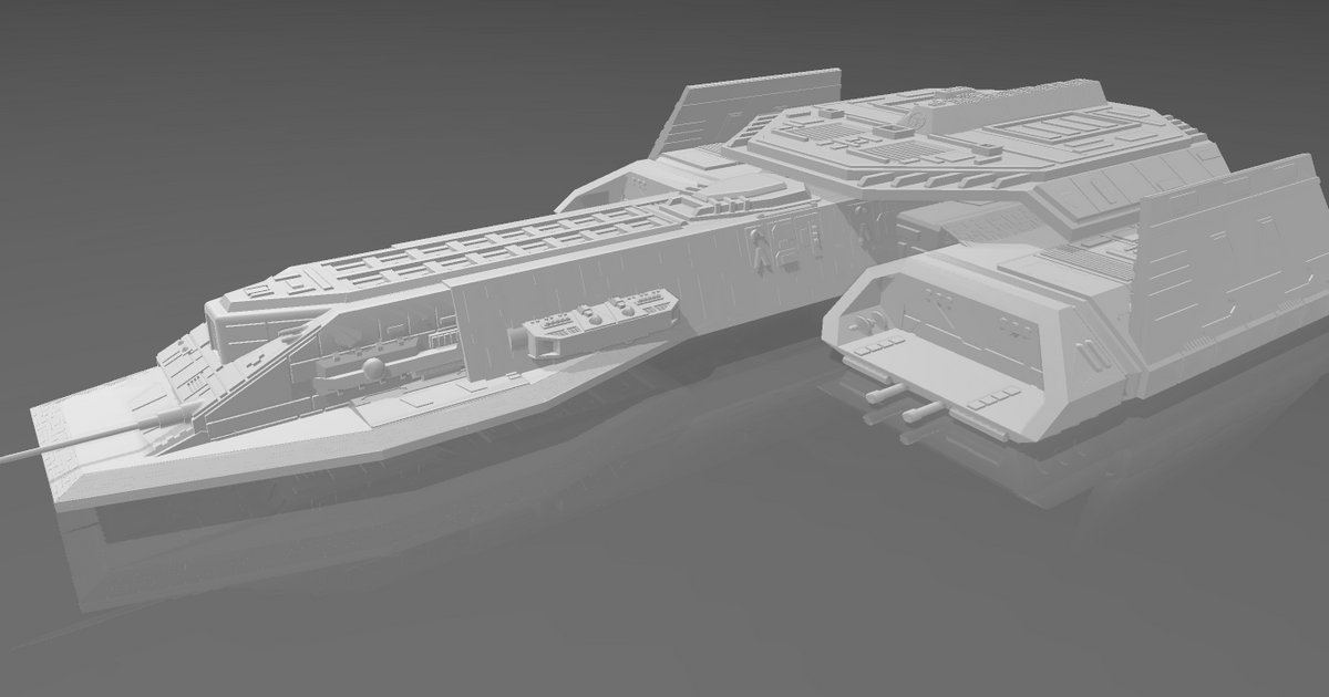 StarGate BC-404 concept Cruiser by Memnoch1234 | Download free STL